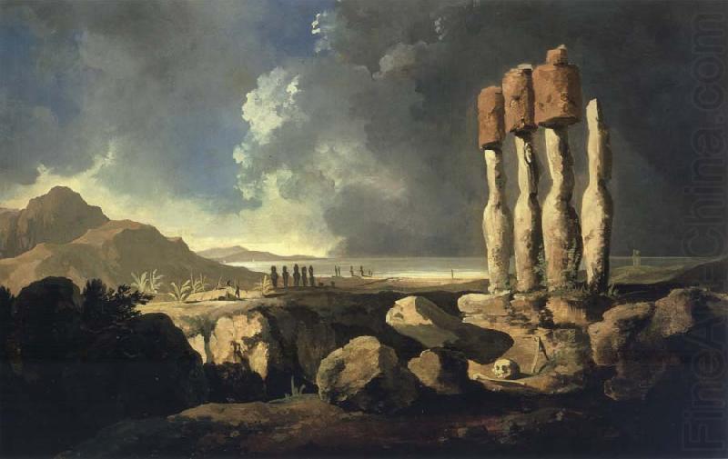 unknow artist A View of the Monumens of Easter Isaland Rapanui